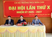 TỔ CHỨC ĐẠI HỘI CHI BỘ ĐIỂM TRƯỜNG THCS TRẦN CAN,  NHIỆM KỲ 2025 -2027 THÀNH CÔNG TỐT ĐẸP